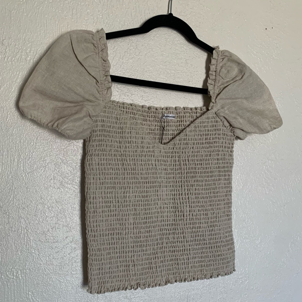 NWOT Reformation Juliet Linen Top in sz MEDIUM - Picture 4 of 6